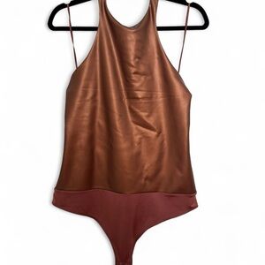 EXPRESS BODY CONTOUR METALLIC BODYSUIT #racerback #bodysuit